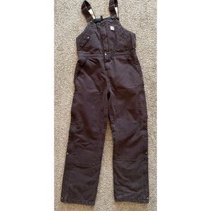 Women’s Carhartt Brown insulated bib overalls
